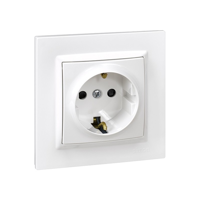 BASE  ENCHUFE  EMPOTRAR  BLANCO