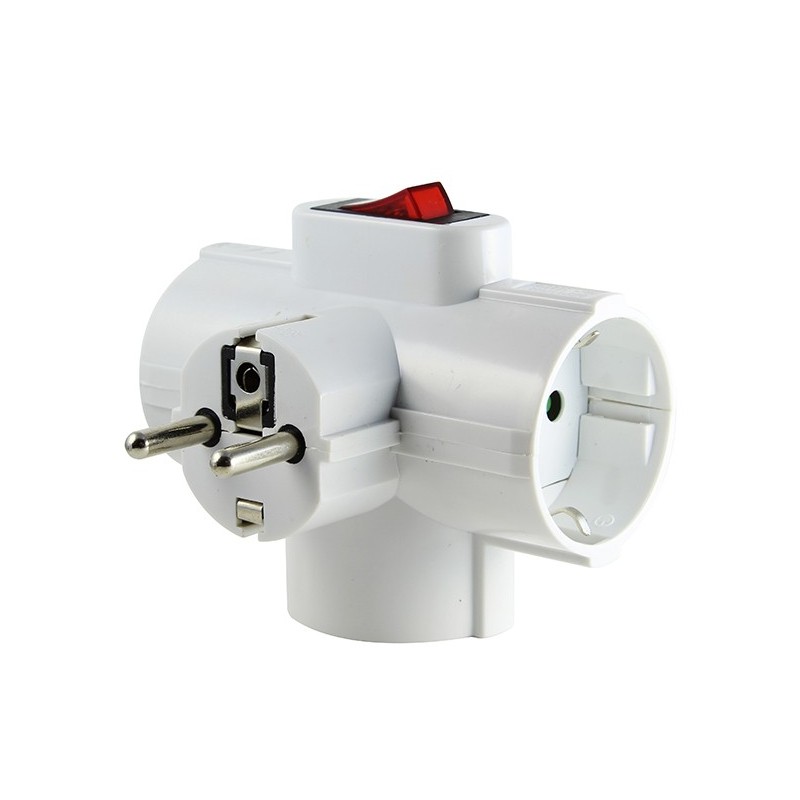ADAPTADOR  3T  C/INTERRUPTIOR  16A