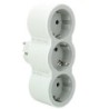 ADAPTADOR  3x2P+16A  FRONTAL  BLANCO/GRIS