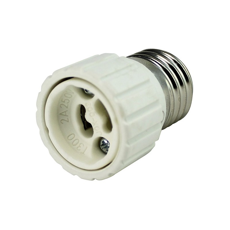 PORTALAMPARAS  CONVERSOR  E-27  A  GU10  CERAMICO