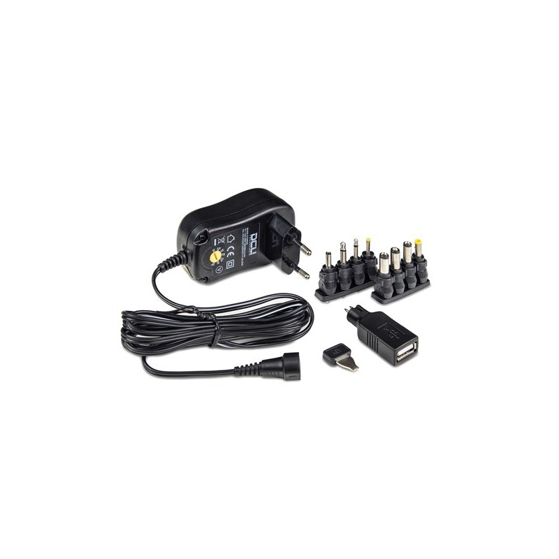 ALIMENTADOR  CONMUTADO  12W  8  CONECTORES  +  USB