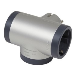 ADAPTADOR  ESTÁNDAR  3X2P+T  LATERAL  ALUMINIO