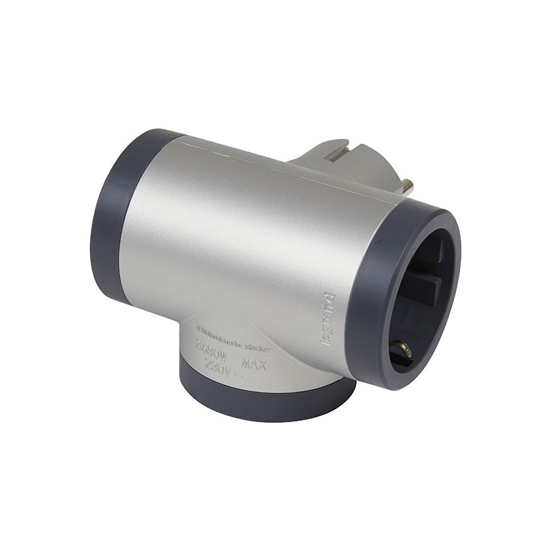 ADAPTADOR  ESTÁNDAR  3X2P+T  LATERAL  ALUMINIO