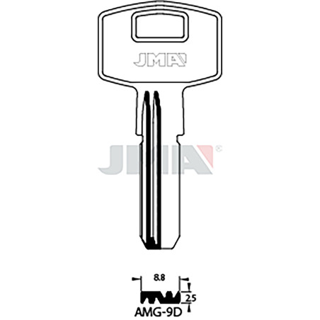LLAVE EN BRUTO LATON SEGUR