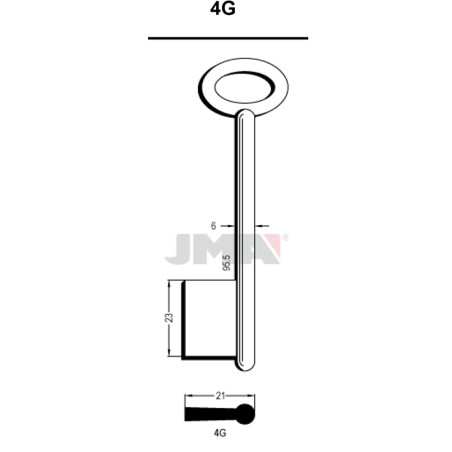 LLAVE EN BRUTO GORJA LATON
