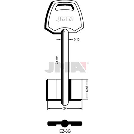 LLAVE EN BRUTO GORJA LATON