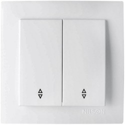 CONMUTADOR  DOBLE  EMPOTRAR  BLANCO