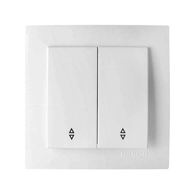 CONMUTADOR  DOBLE  EMPOTRAR  BLANCO