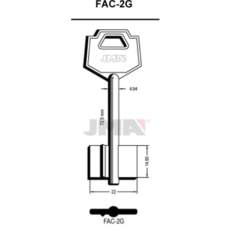 LLAVE EN BRUTO GORJA LATON