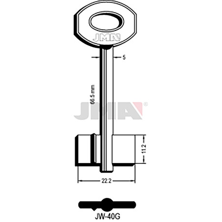 LLAVE EN BRUTO GORJA LATON