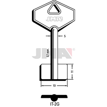 LLAVE EN BRUTO GORJA LATON
