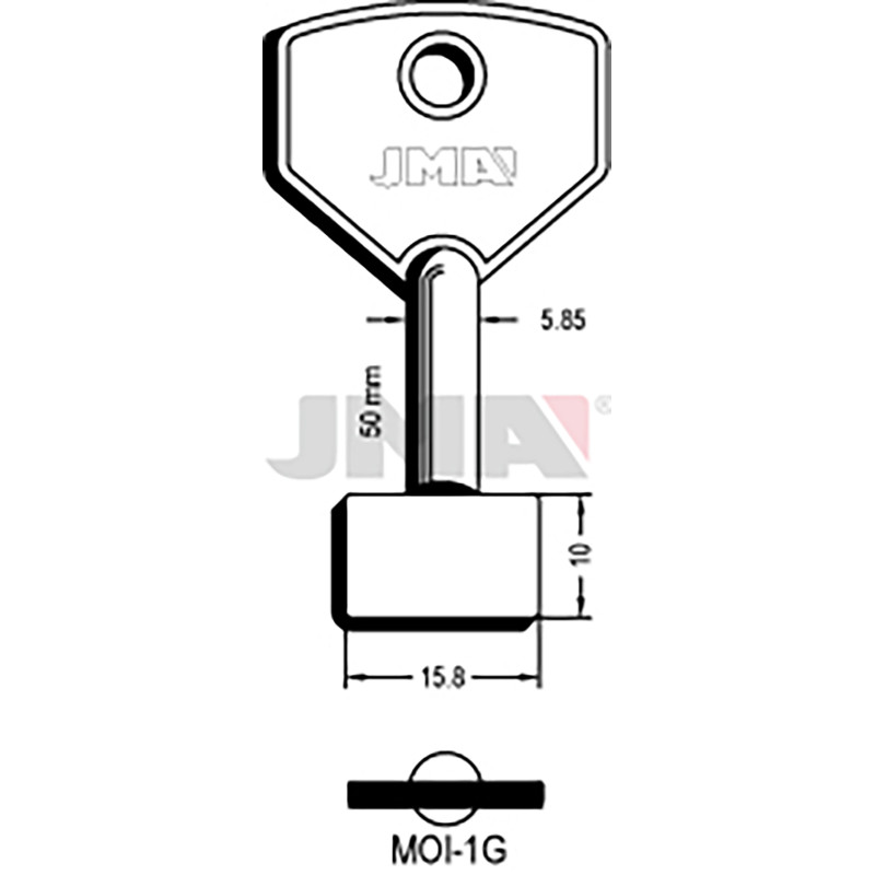 LLAVE EN BRUTO GORJA LATON