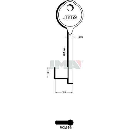 LLAVE EN BRUTO GORJA LATON