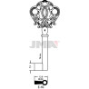 LLAVE EN BRUTO GORJA LATON
