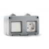 Conmutador  +  toma  de  corriente  estanco  ip55