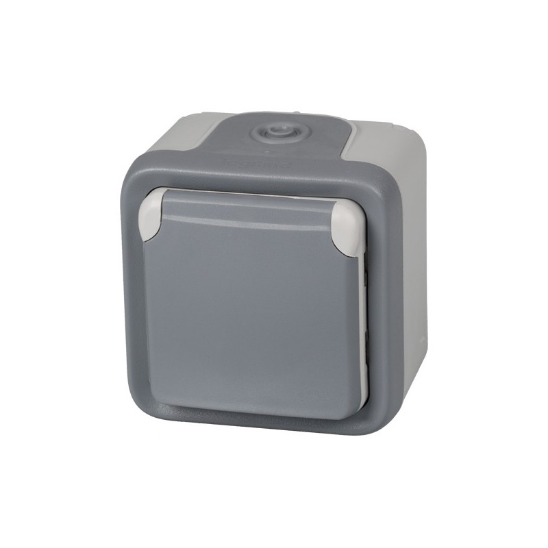 BASE  ENCHUFE  C/TT  SUPERFICIE  IP55  GRIS