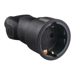 ENCHUFE  GOMA  NEGRO