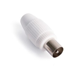 CONECTOR  ANTENA  COAXIAL  MACHO  RECTO  PVC
