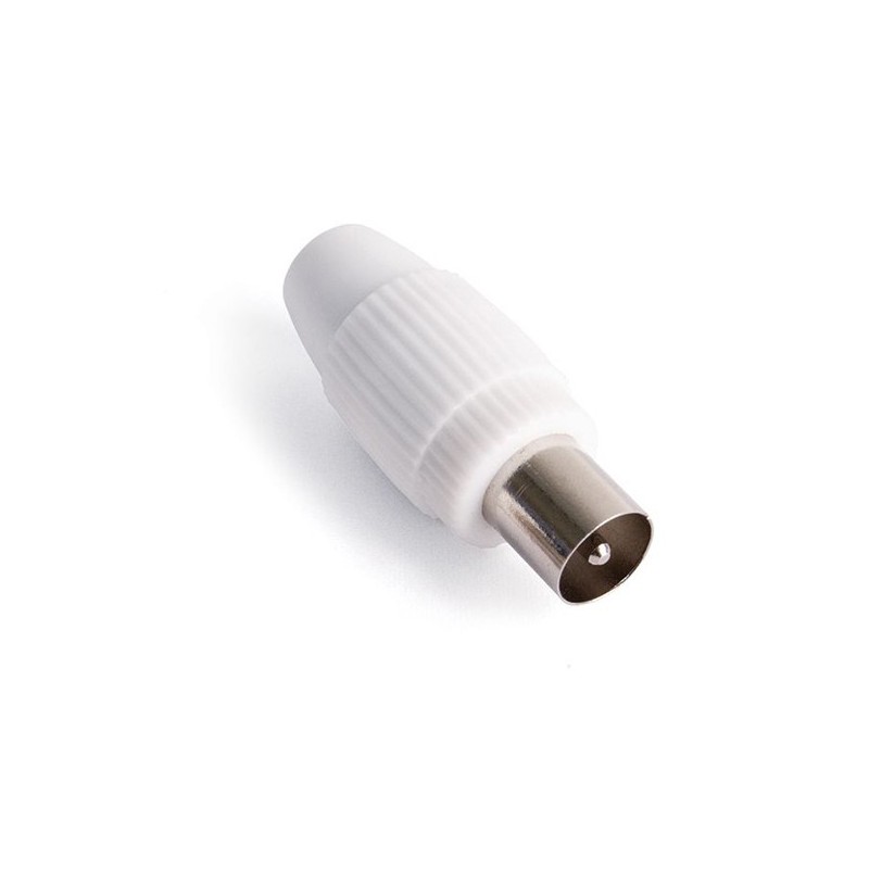 CONECTOR  ANTENA  COAXIAL  MACHO  RECTO  PVC