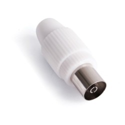 CONECTOR  ANTENA  COAXIAL  HEMBRA  RECTO  PVC