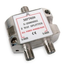 DISTRIBUIDOR  ANTENA  COAXIAL  1  ENT/2  SAL  5DB