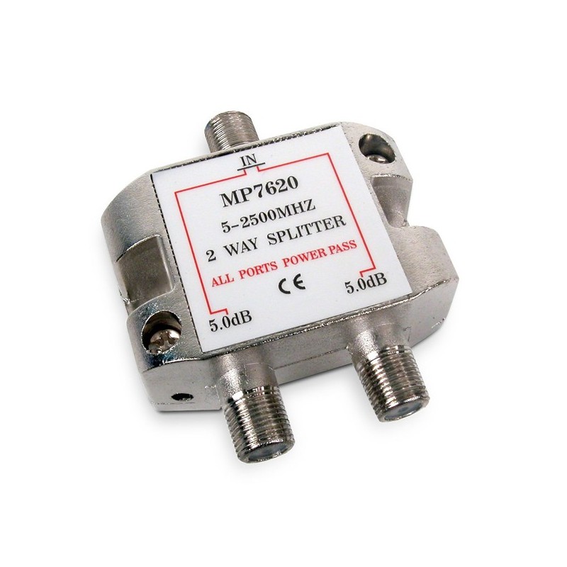 DISTRIBUIDOR  ANTENA  COAXIAL  1  ENT/2  SAL  5DB