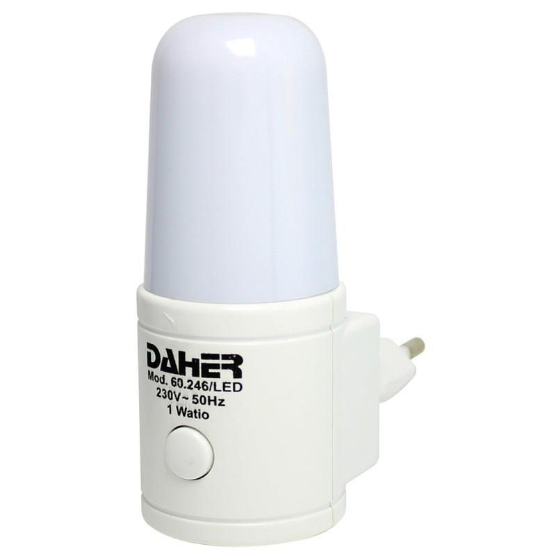 LUZ  NOCHE  5  LED  BLANCA  1W  TUBULAR