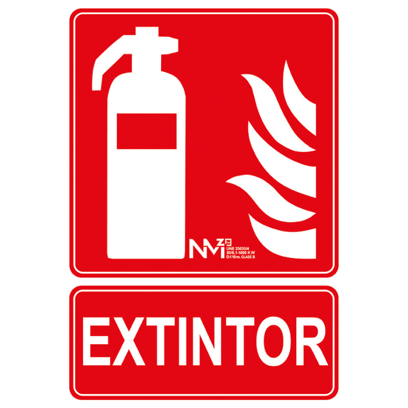 SEÑAL EXTINTOR PVC CLASE B