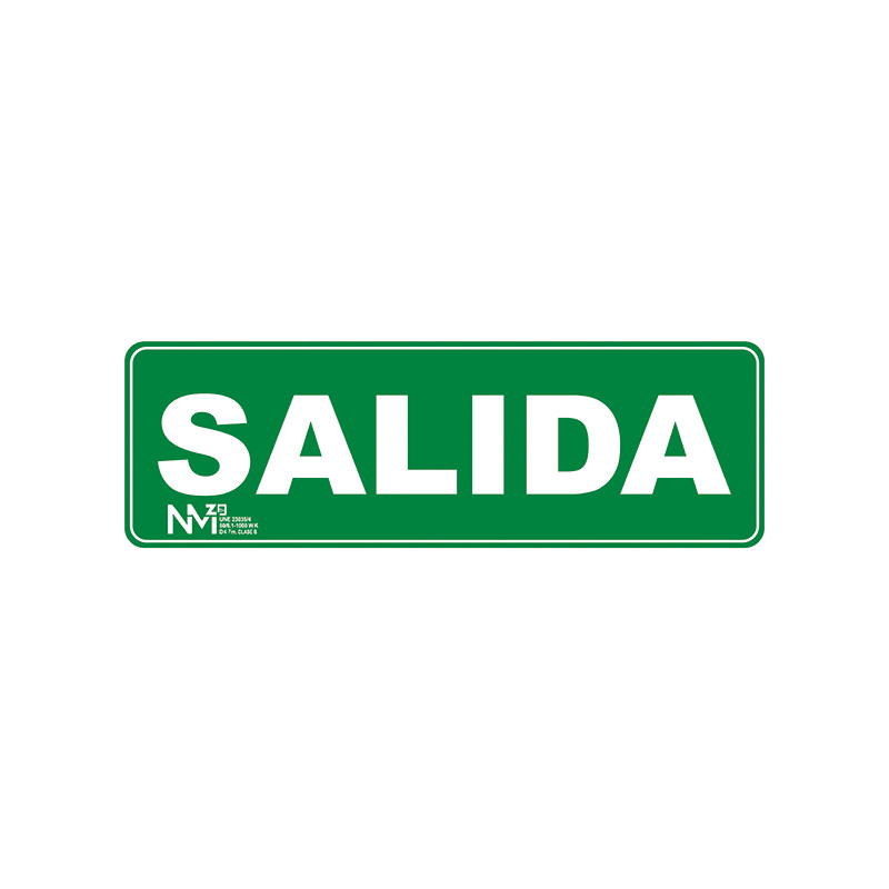 SEÑAL SALIDA PVC CLASE B