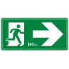 SEÑAL EVACUACIÓN FLECHA DERECHA PVC CLASE B