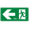 SEÑAL EVACUACIÓN FLECHA IZQUIERDA PVC CLASE B