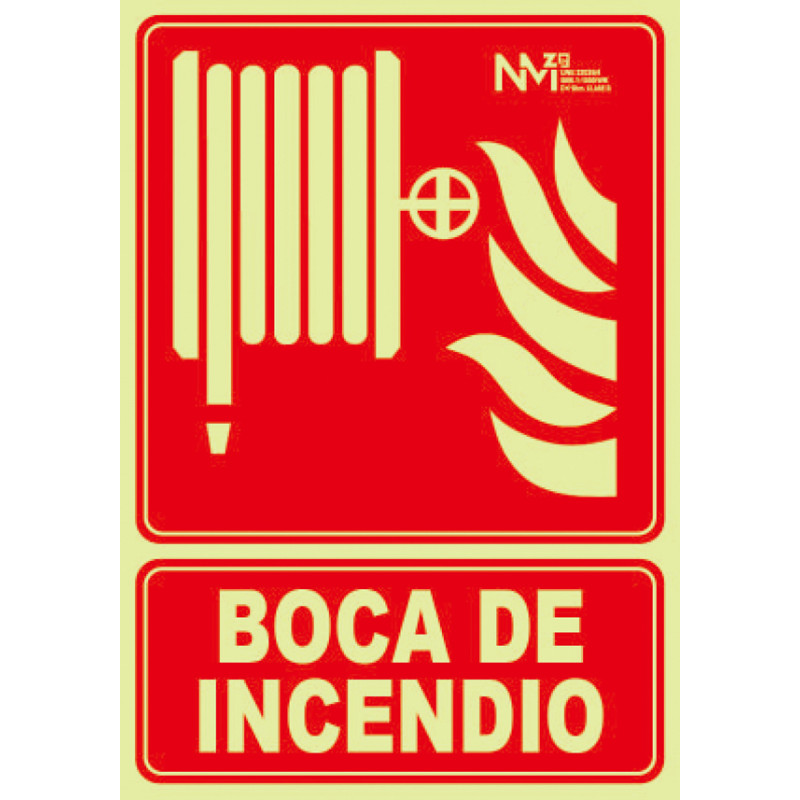 SEÑAL BIE BOCA INCENDIOS PVC CLASE B