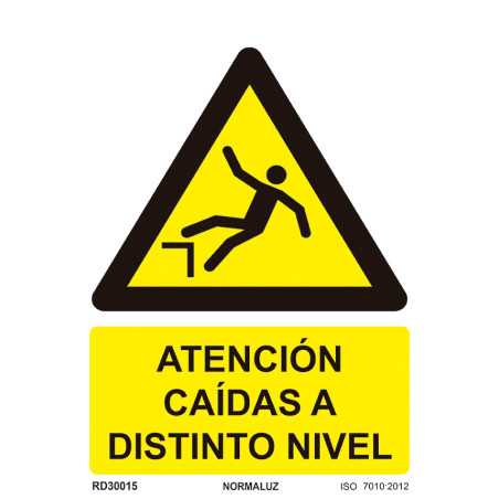 SEÑAL PELIGRO CAIDAS A DISTINTO NIVEL PVC