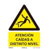 SEÑAL PELIGRO CAIDAS A DISTINTO NIVEL PVC