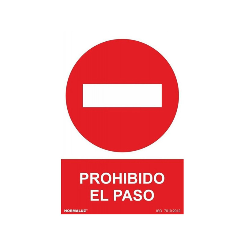 SEÑAL PROHIBIDO EL PASO PVC
