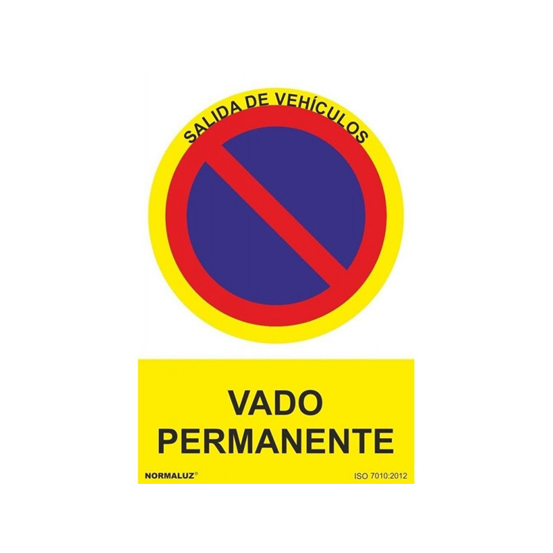 SEÑAL PROHIBIDO VADO PERMANENTE PVC