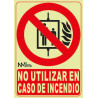 SEÑAL NO UTILIZAR EN CASO DE INCENDIO PVC CLASE A