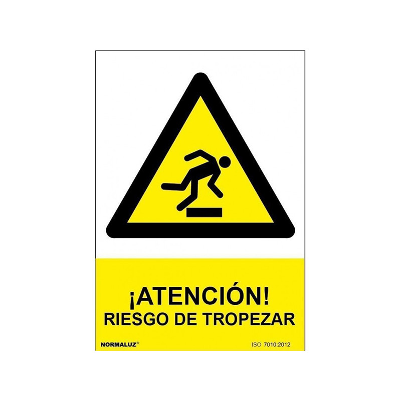 SEÑAL PELIGRO RIESGO DE TROPEZAR PVC