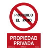 SEÑAL PROHIBIDO PASO PROPIEDAD PRIVADA PVC
