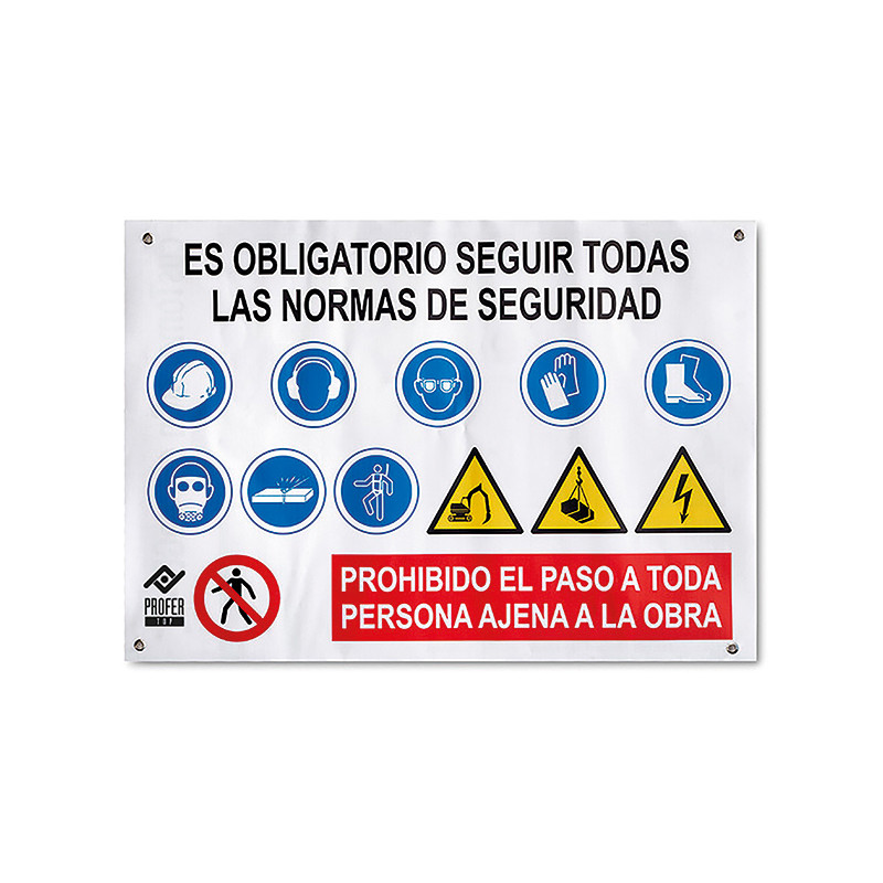 SEÑAL OBRA COMBINADO PVC 0.4MM