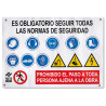 SEÑAL OBRA COMBINADO PVC 0.4MM