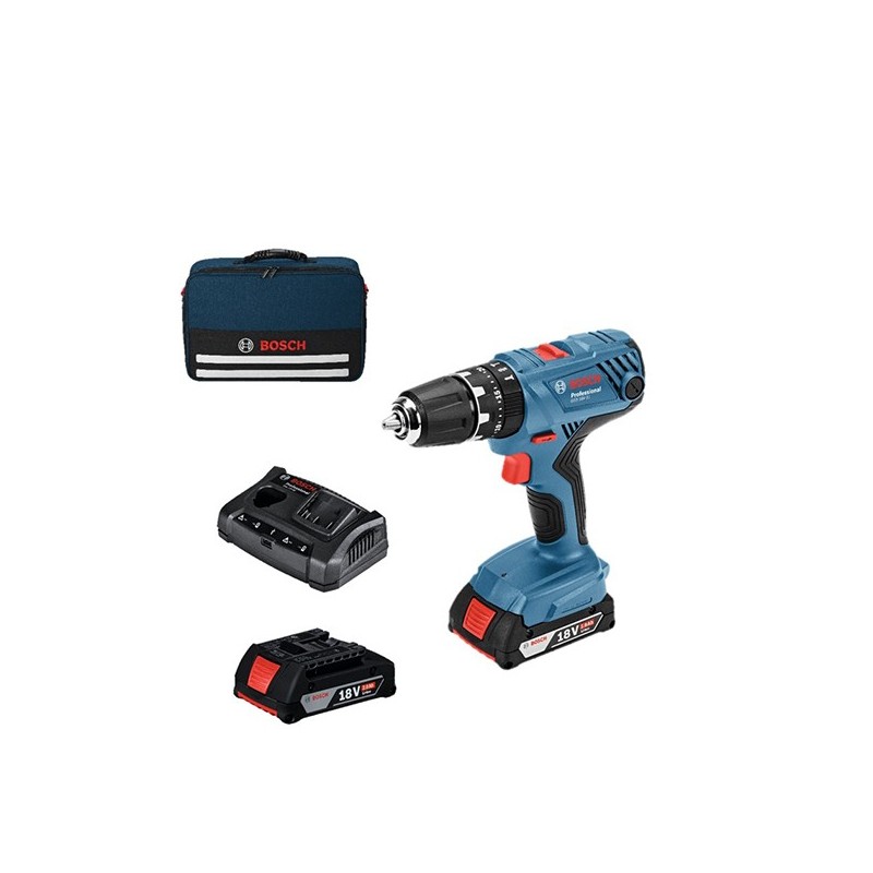 TALADRO  PERCUTOR  A  BATERÍA  GSB  18  V-21  BOSCH
