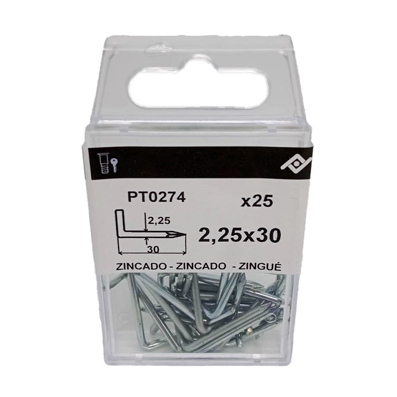 ESCARPIAS ACERO ZN C/25 PZS