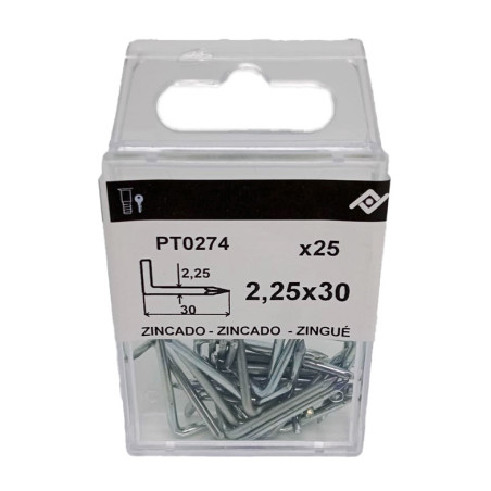 ESCARPIAS ACERO ZN C/25 PZS