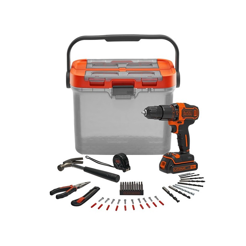 TALADRO  A  BATERíA  PERCUTOR  CON  ACCESORIOS  BLACK  DECKER