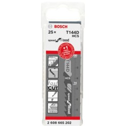 KIT  CON  25  HOJAS  DE  SIERRA  DE  CALAR  T144D  PARA  MADERA  BOSCH