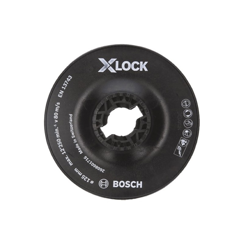 Plato  para  discos  de  fi  bra  X-LOCK  de  125  mm