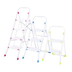ESCALERA  ACERO  PLEGABLE  CON  BARANDILLA