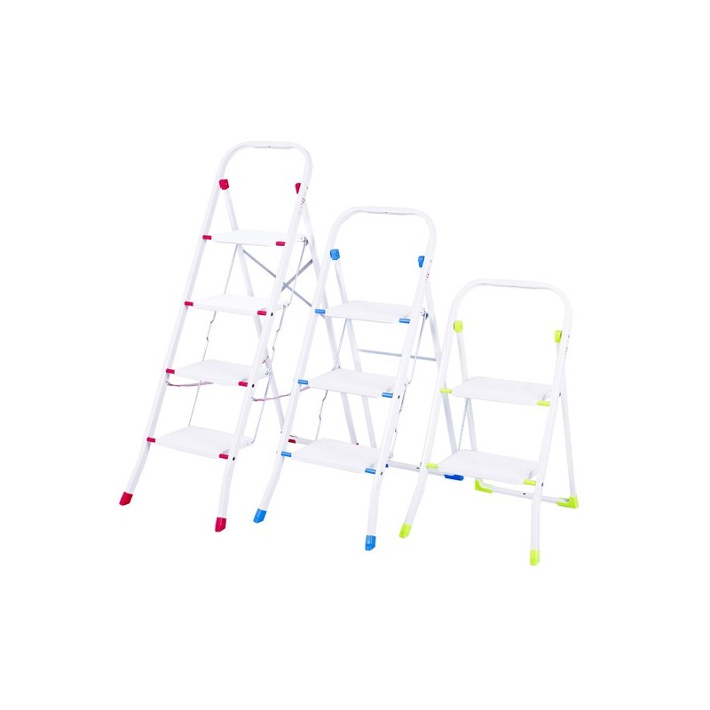 ESCALERA  ACERO  PLEGABLE  CON  BARANDILLA