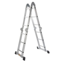 ESCALERA  MULTIUSO  ALUMINIO  CON  JUEGO  DE  PLATAFORMAS.  CERTIFI
